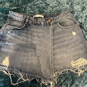 ZARA Crossover denim skort size-M